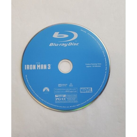Marvel Iron Man 3 - Blu-ray Disc - DVD 2013 - Robert Downey Jr. with Slipcover - Picture 9 of 10